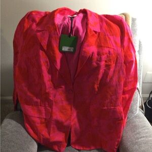 Kate Spade Vibrant Pink and Red Blazer